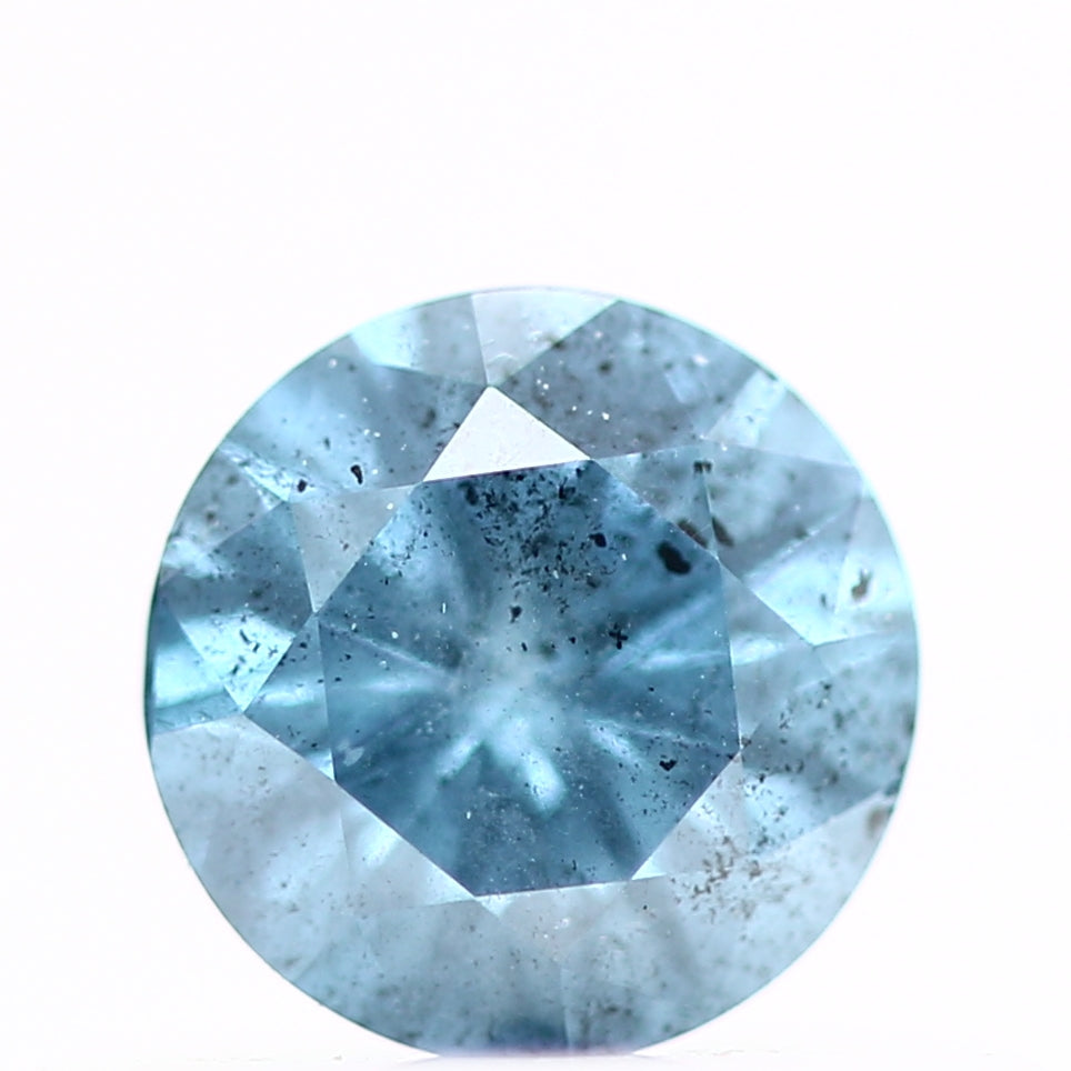 0.29 Carat Round Brilliant Cut Fancy Blue Natural Loose Diamond
